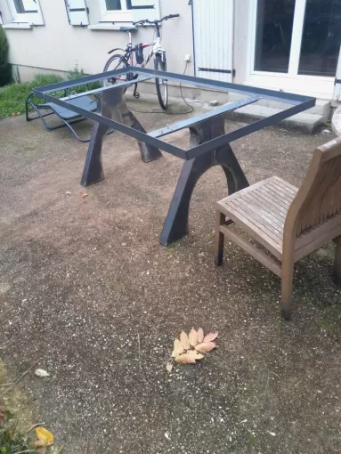 Création d'une table de salle à manger en métal & bois à Bordeaux