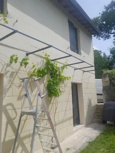 fabrication et installation support de vigne pergola, Bordeaux, Atelier FORTIN