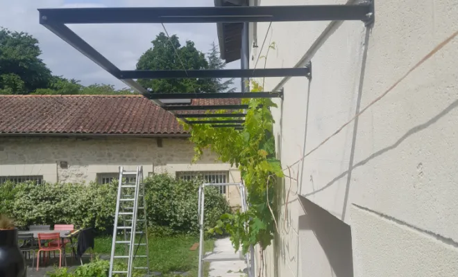 fabrication et installation support de vigne pergola, Bordeaux, Atelier FORTIN